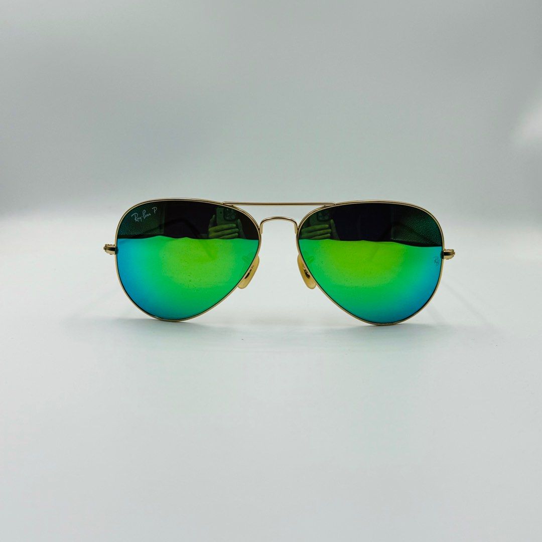 Rayban RB3025 112/P9 Aviator Large Metal Matte Gold w/ Grey Green