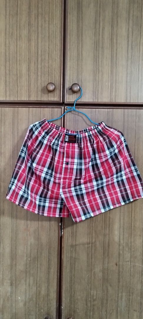 Red and white plaid shorts cheap