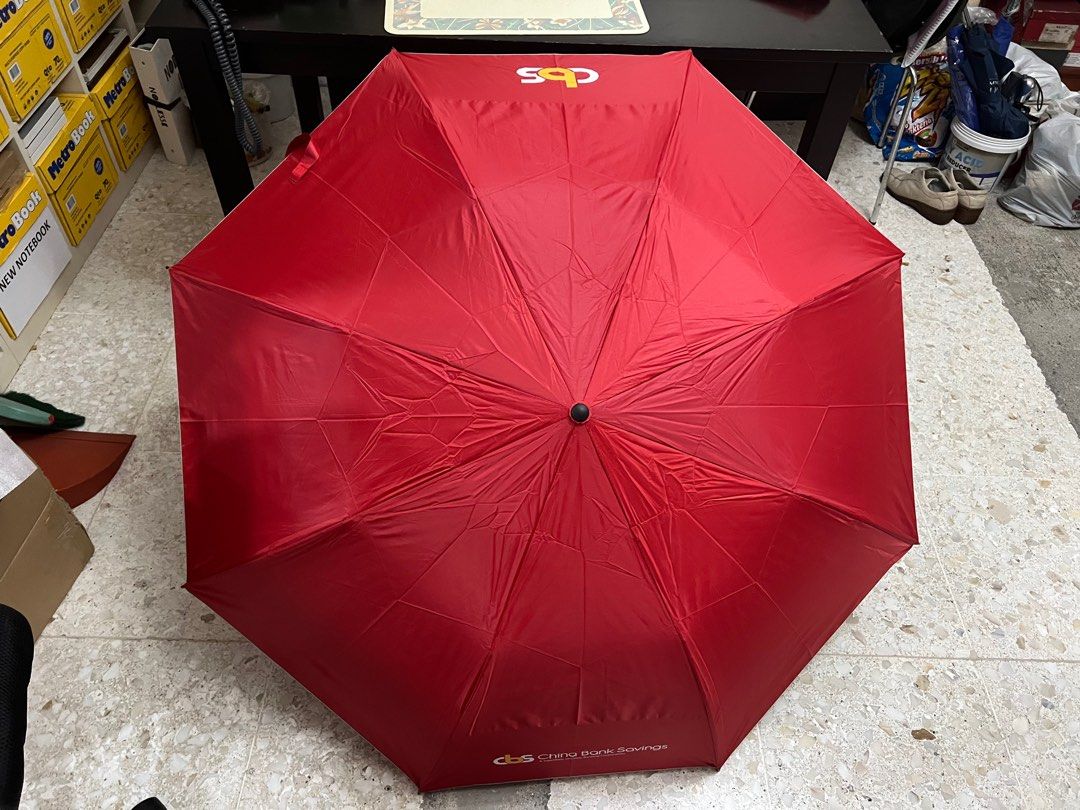 Red golf umbrella with pouch (Category: Umbrellas) located in Quezon City. Submitted by maki1505 (Listing ID 1273491084, Image 1). Description: Length when closed: 21 inches Diameter when opened: 49 inches Automatic open, manual close 3 umbrellas available.