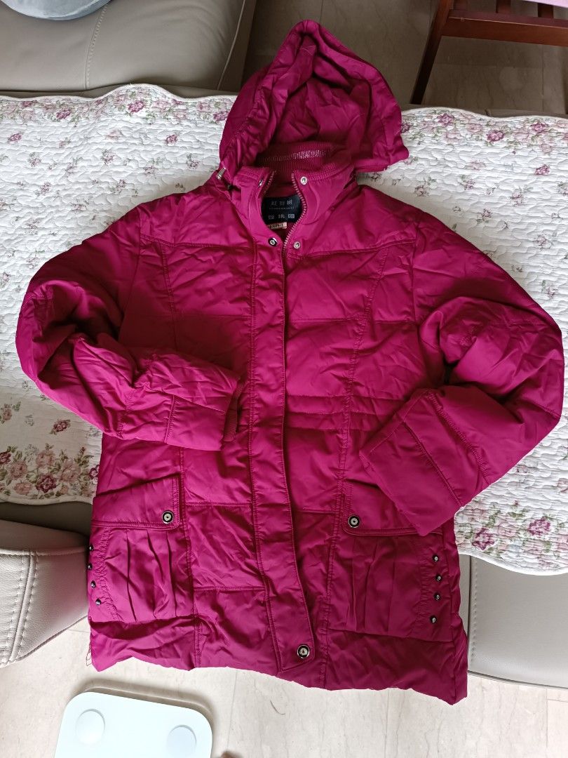 Red womens winter jacket cheap