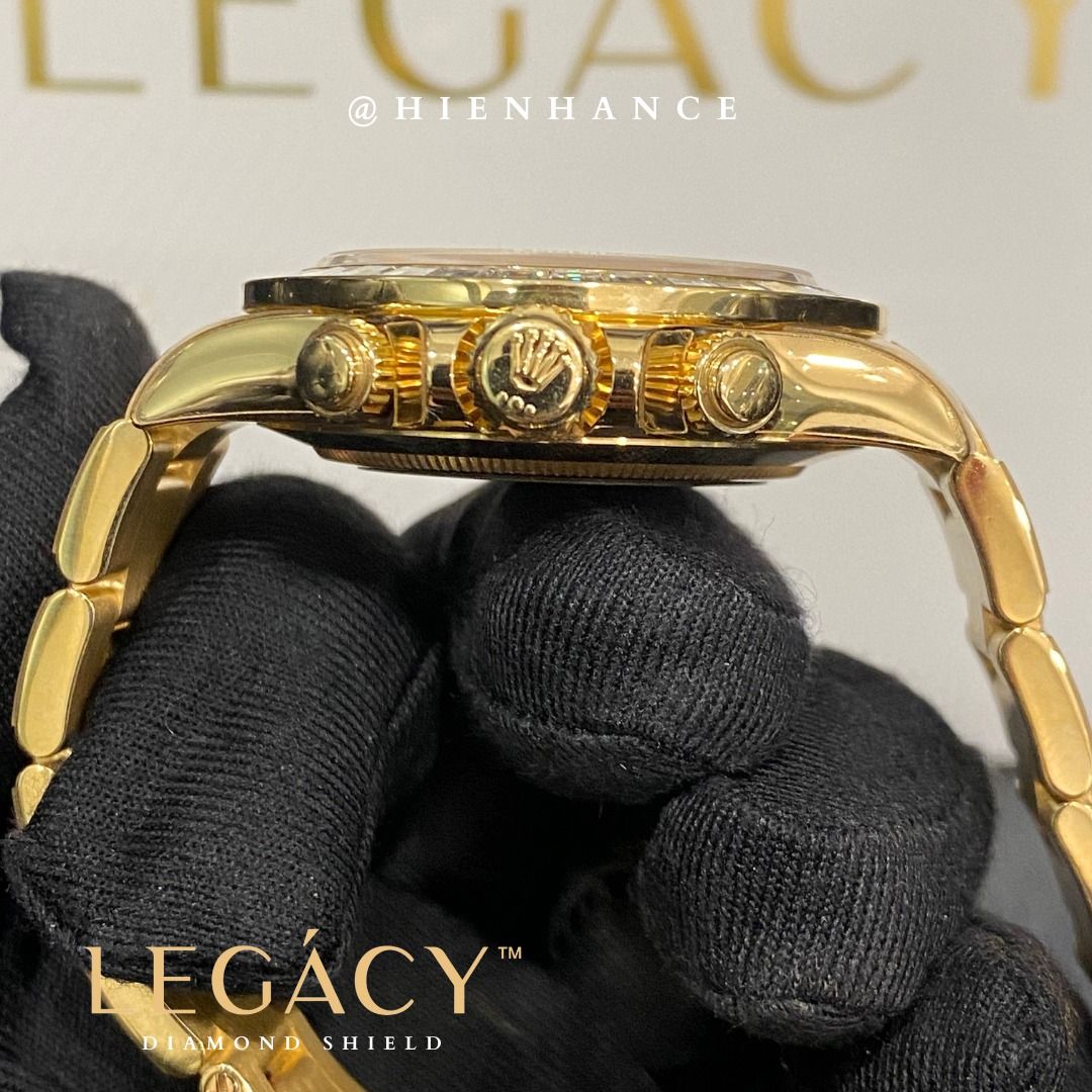 SAME DAY Collection Watch Protective Film Rolex Daytona Yellow Gold 116505 Diamond Shield Rolex Daytona YG Paul Newman Watch