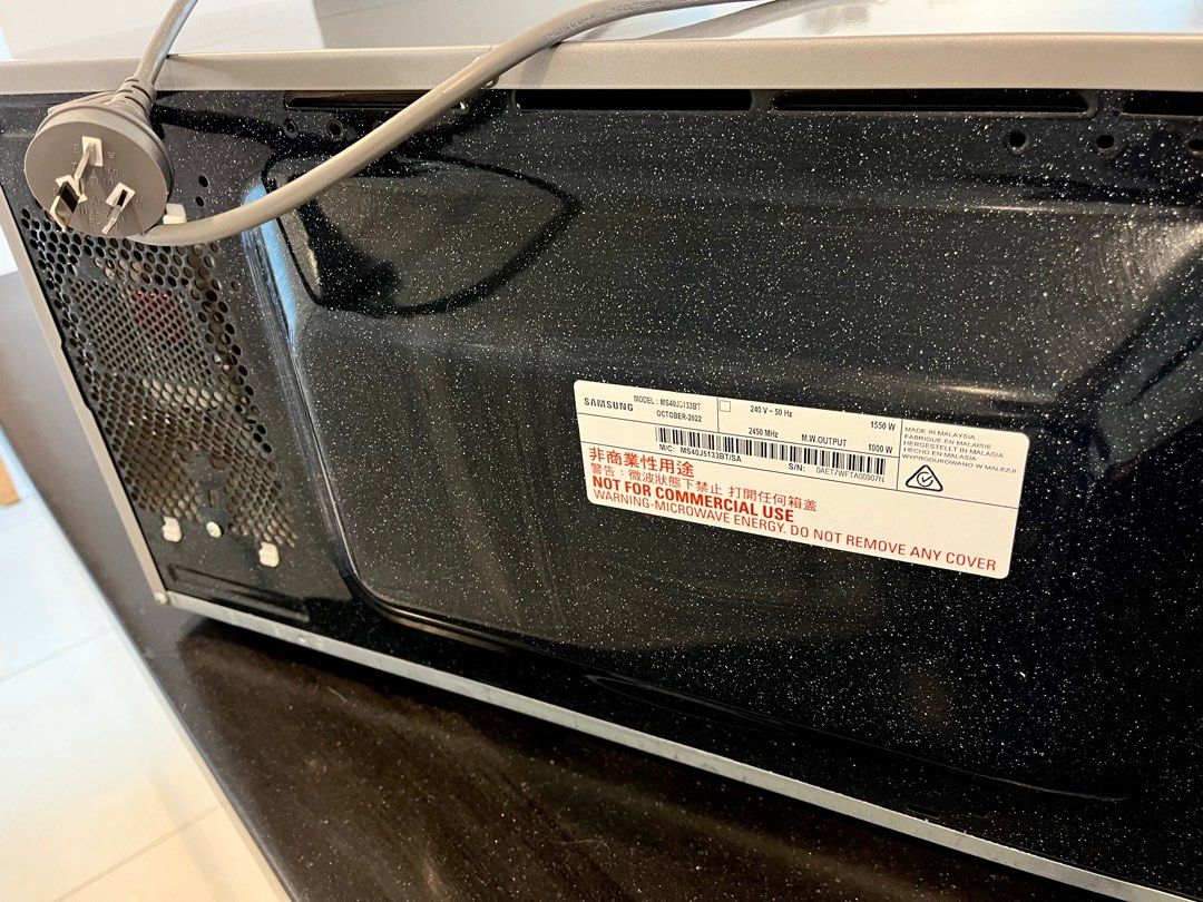 Samsung 40l microwave ms40j5133bt discount