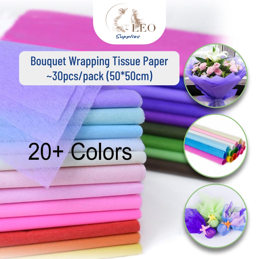 30pcs/pack Red Material Flower Wrapping Paper Used For Bouquet