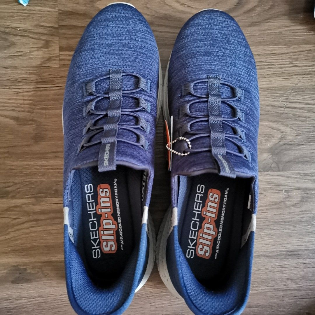 Mens blue on sale slip on shoes