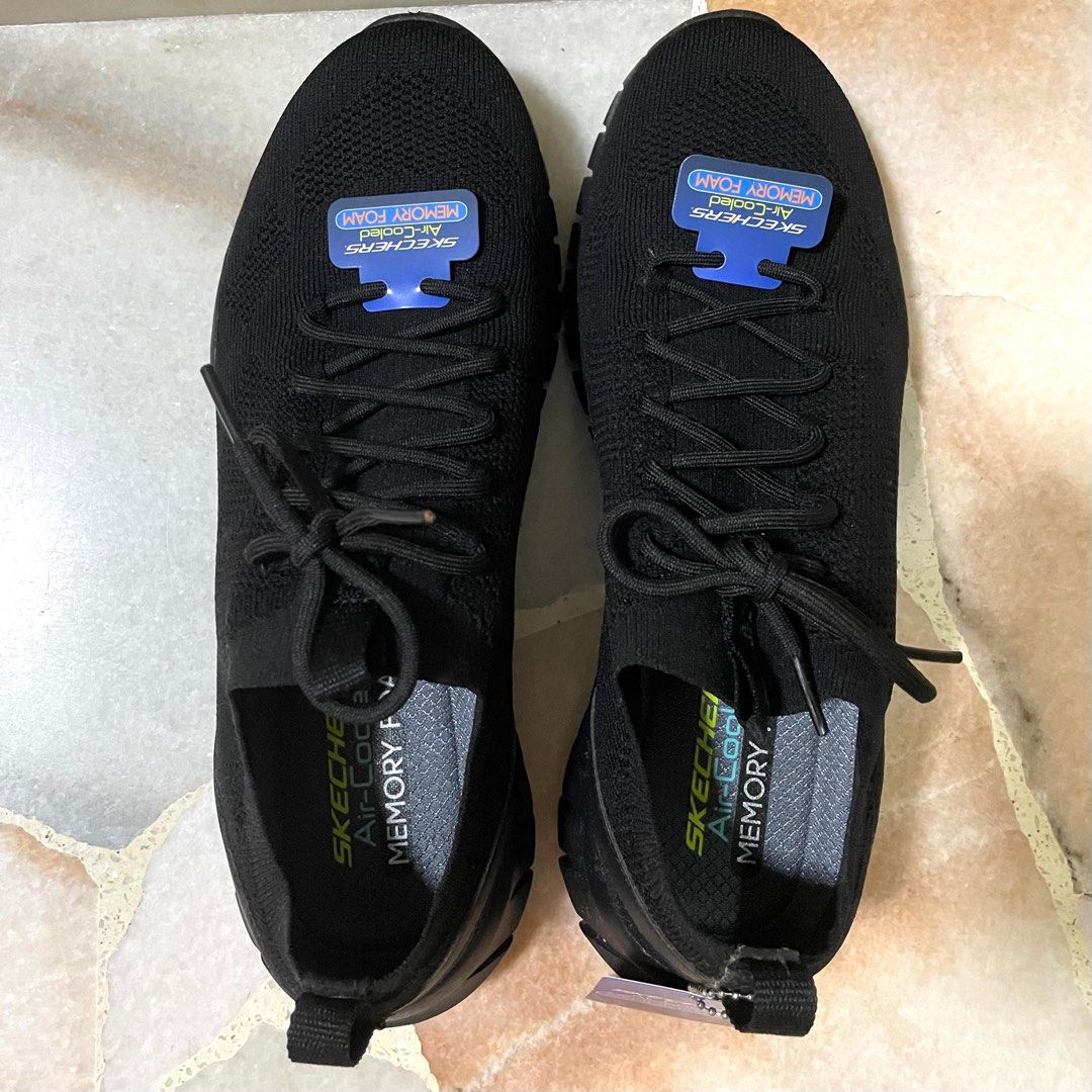 Mens black memory foam shoes on sale