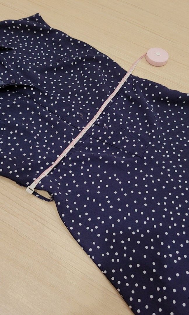 Something navy polka dot dress shop
