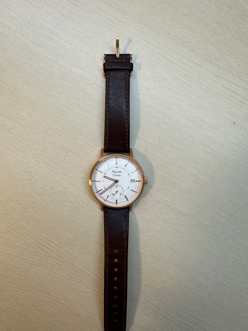 Alexandre christie new arrivals leather watch
