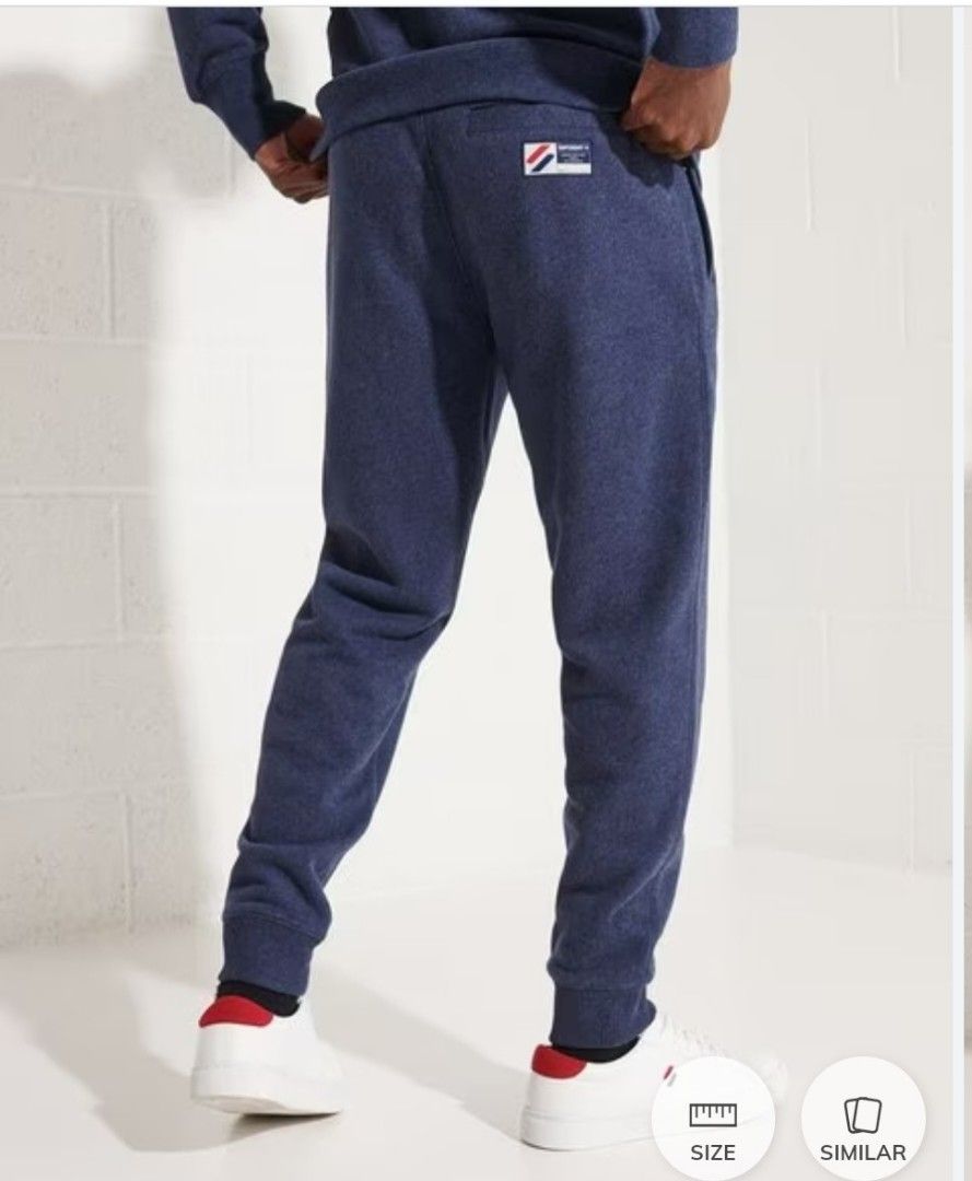 Superdry Men Code Logo Applique Joggers Men s Fashion Bottoms Joggers on Carousell