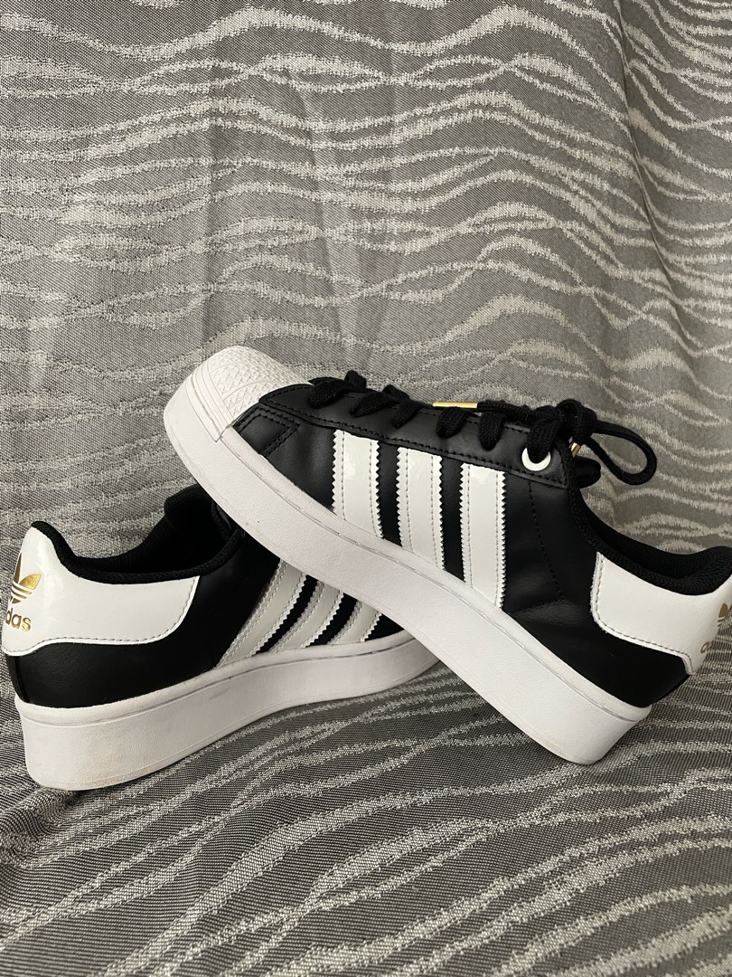 Women's superstar bold platform shoes  white/black cheap