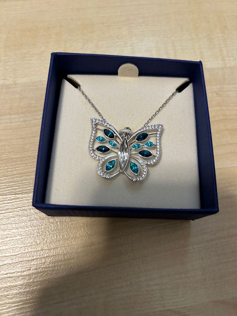 Swarovski blue store butterfly necklace