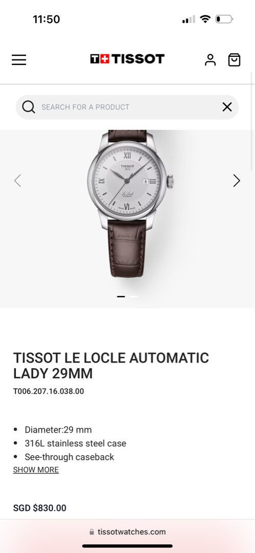 Tissot le locle automatic watch, Luxury, Watches on Carousell