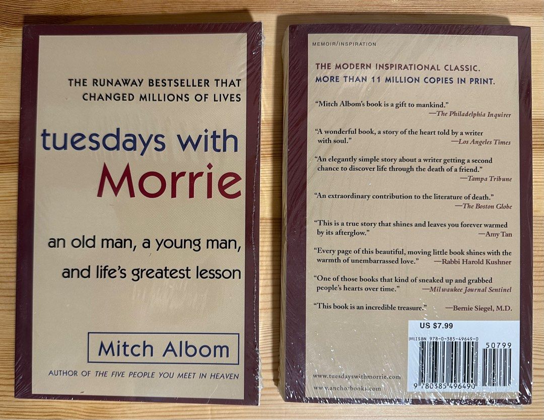 TUESDAYS WITH MORRIE By Mitch Albom, Hobbies & Toys, Books & Magazines ...