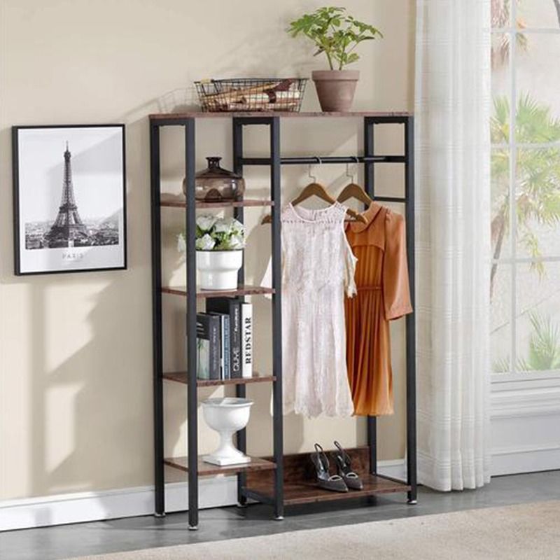 Steel frame storage shop shelves