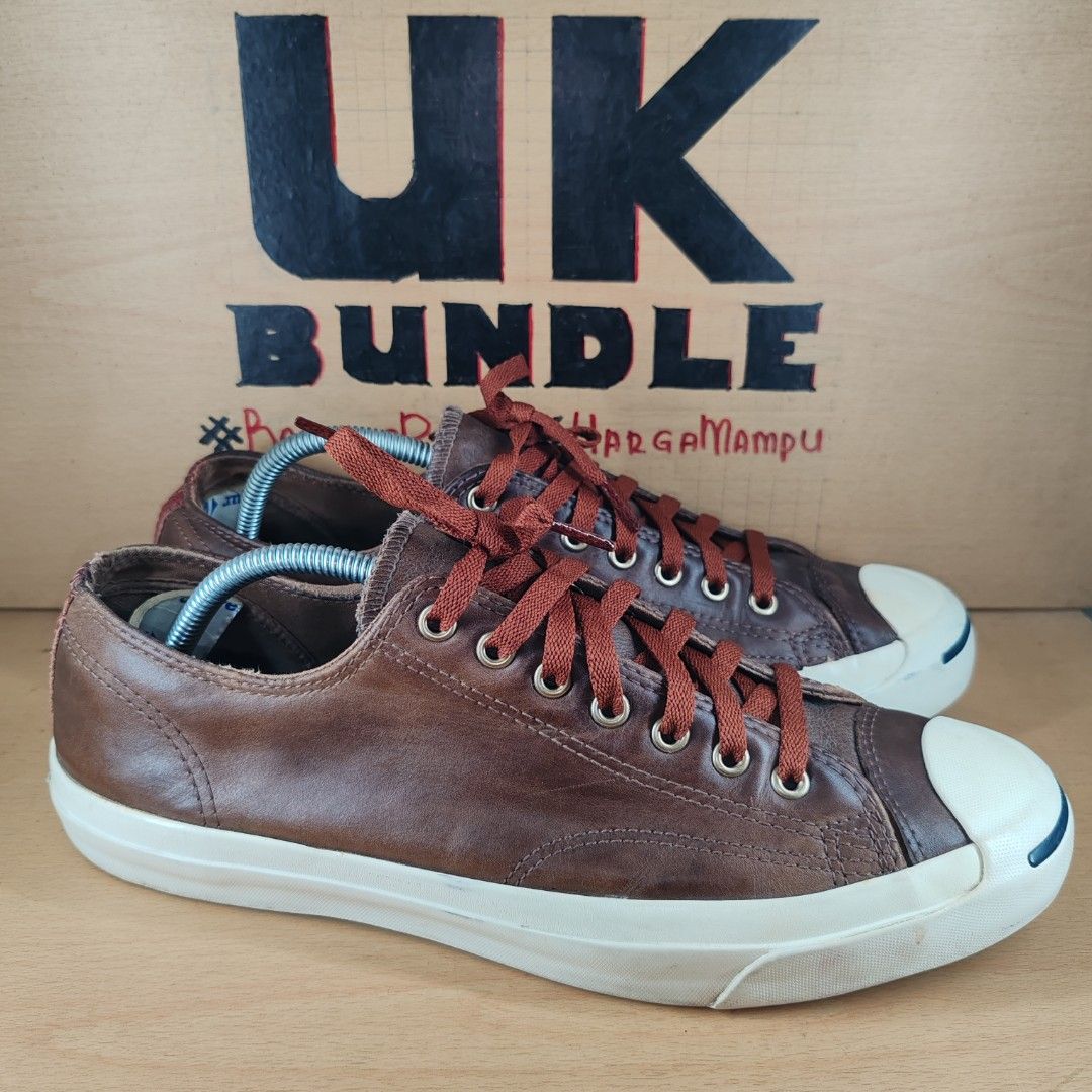 Converse jack purcell leather brown sales
