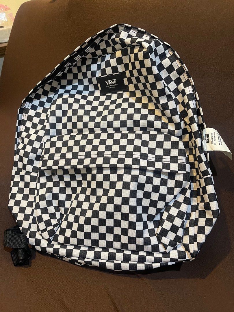 Vans Bag backpack black and White Men s Fashion Bags Backpacks on Carousell