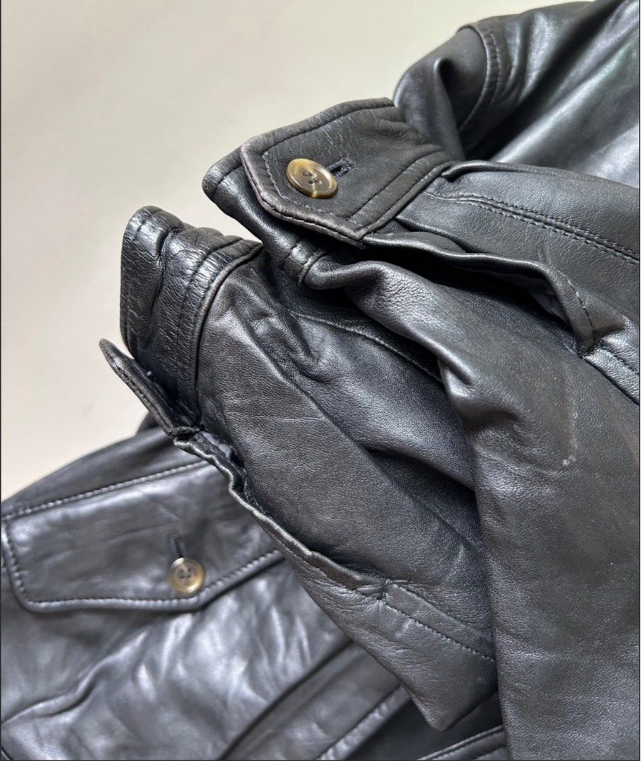 Vintage Durban Japan quality sheep leather jacket, Men's Fashion, Coats