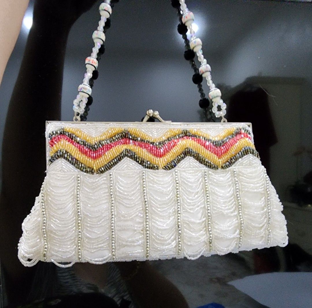 Vintage Beaded Sequins Evening Bag Women s Fashion Bags