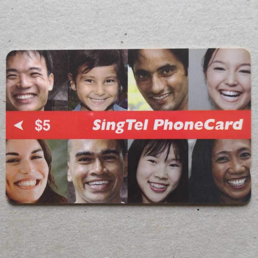 Vintage Used Singapore Phone Card SingTel Phone Card, Hobbies