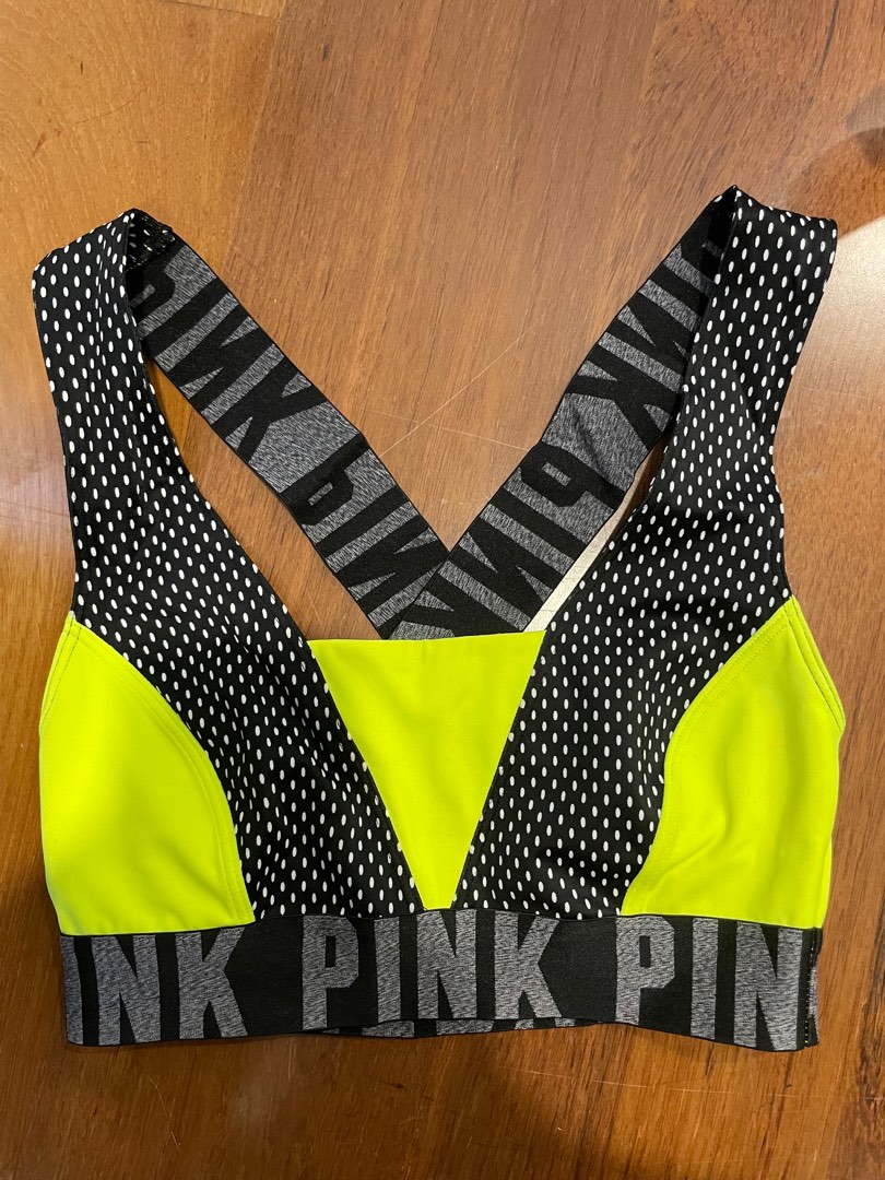 Stylish Neon Yellow Victoria Secret Sports Bra