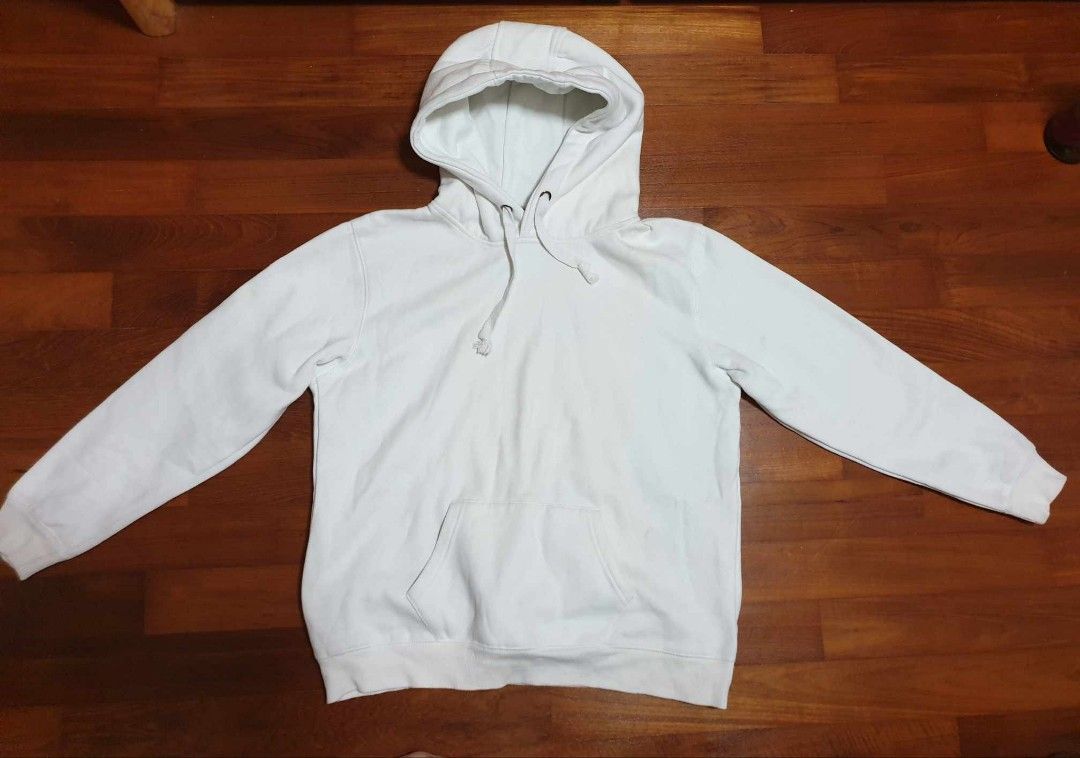 White Hoodie jacket sweater size L