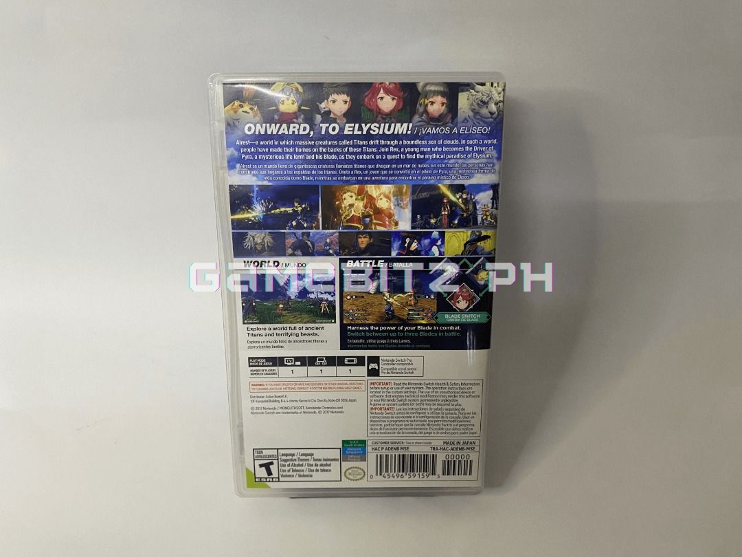 Xenoblade Chronicles 2 Nintendo Switch Lite Oled Game (Category: Nintendo) located in Tarlac. Submitted by gamebitzph (Listing ID 1273442246, Image 3). Description: Xenoblade Chronicles 2 for Nintendo Switch/Lite/Oled Pre-owned/Used The game cartridge has been tested and working location: Tarlac area shipping: J&T or LBC (payment first via gcash or bank account. buyer will shoulder the shipping fee) COD is also available Message us for any inquir