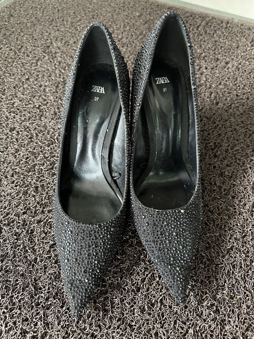 Zara store glitter shoes