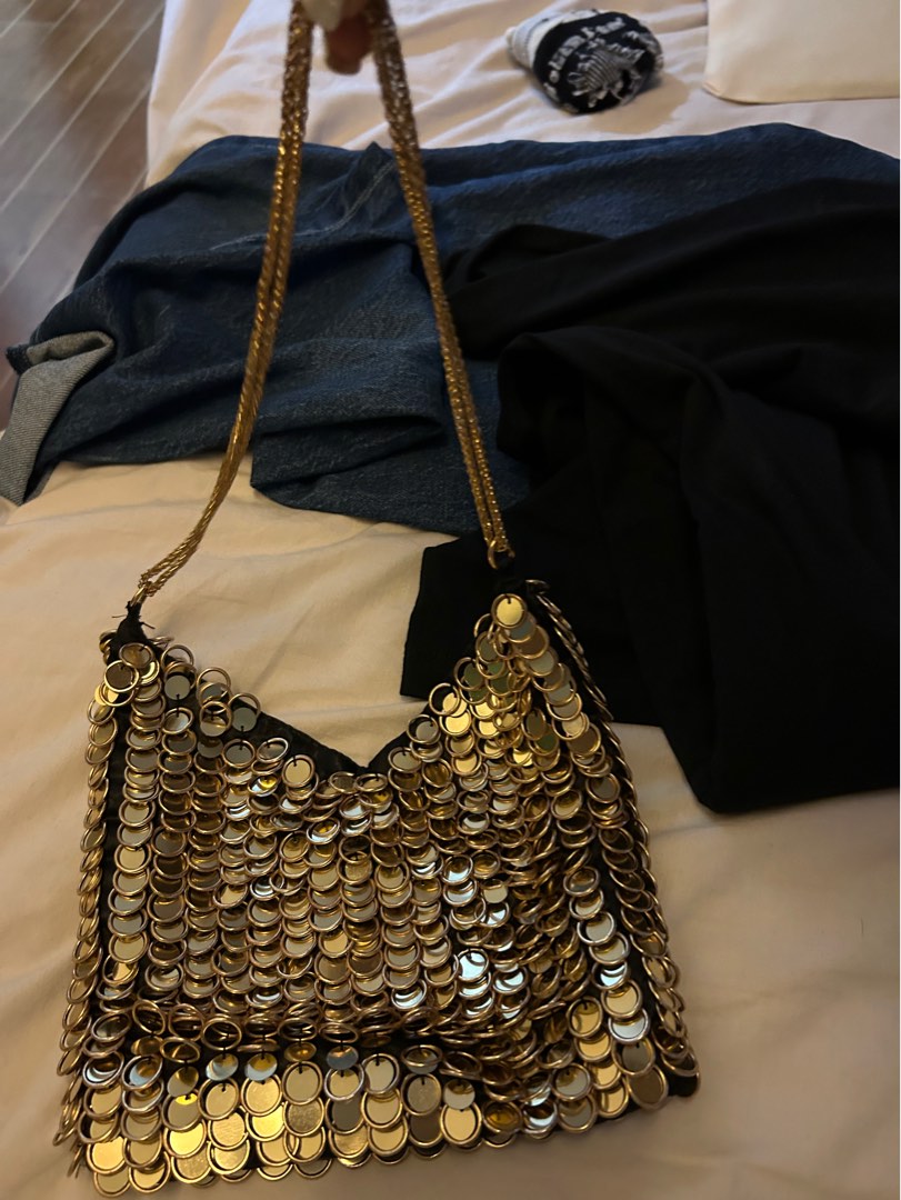 Zara gold purse hotsell