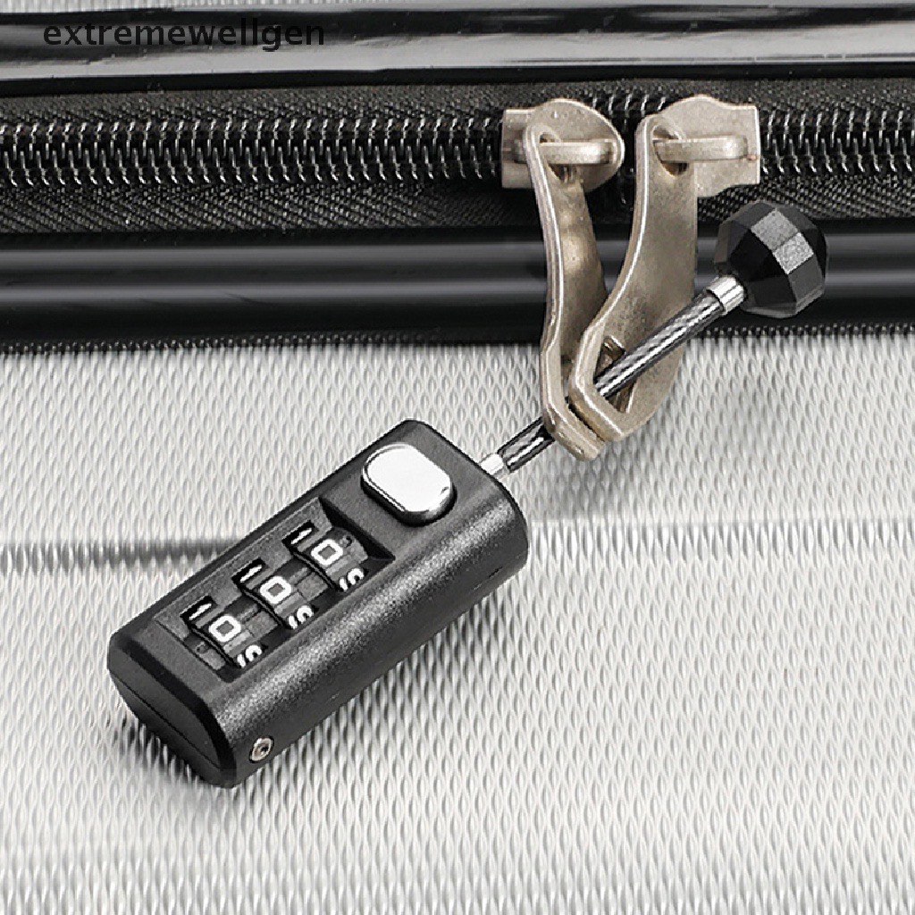 3 Digit Coded Lock Small Resettable Padlock Luggage Locks for