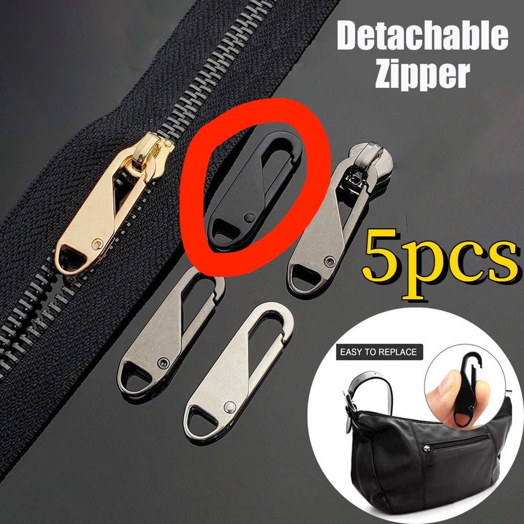 5pcs Zipper Pull Replacement Luggage Zipper Pulls Extender Metal Zippers  Handle Tabs 