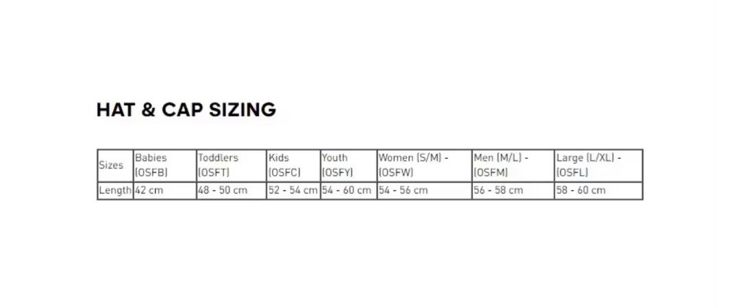 Osfw osfm size sale