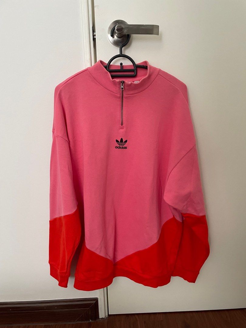 Adidas pink online and orange sweater