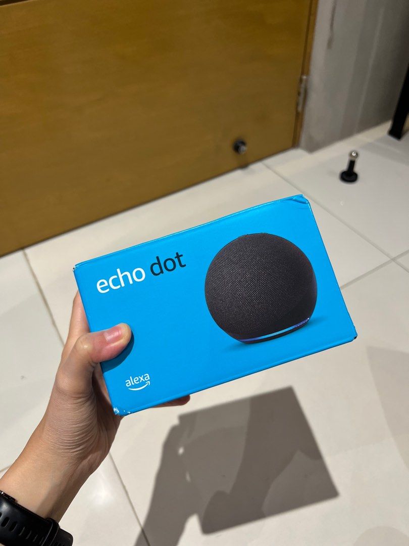 Amazon Echo Dot (Generation 5) (Category: Entertainment Systems & Smart Home Devices) located in Makati City. Submitted by tidying_up_ (Listing ID 1273936764, Image 1). Description: - Brand new amazon echo dot - Voice controlled, smart speaker with power adapter RFS: gift .