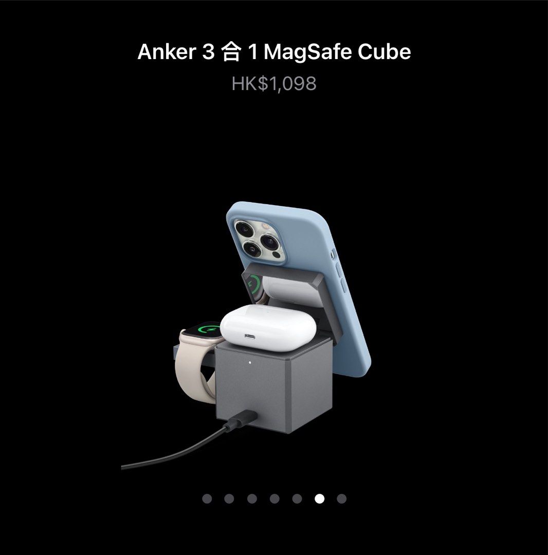 Anker 3-in-1 Cube with MagSafe Charger Made for Apple Watch