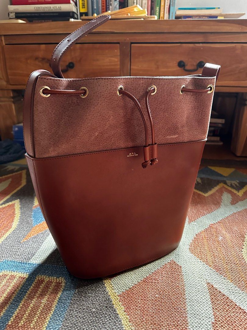 APC shoulder sling leather bag