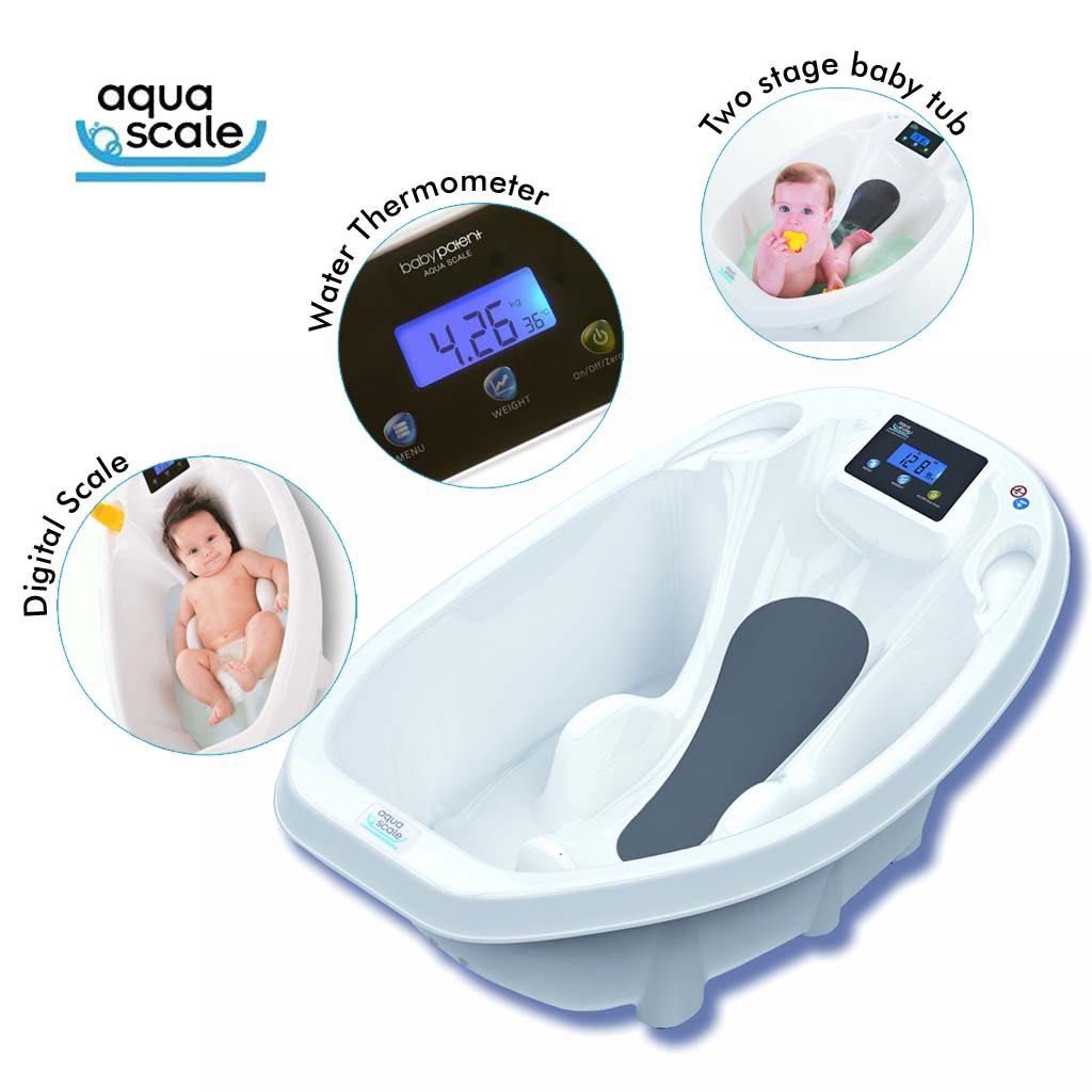 Baby bath with scale and thermometer sales
