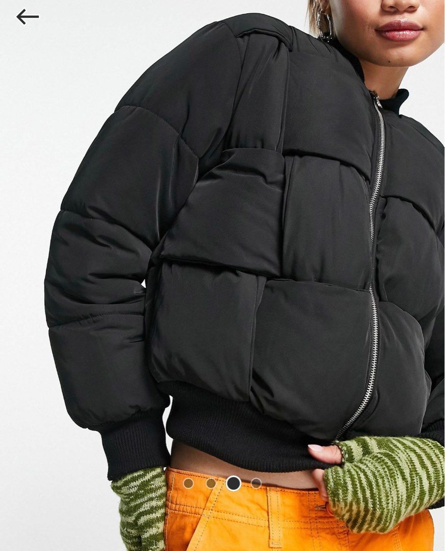 Matte black puffer jacket new arrivals