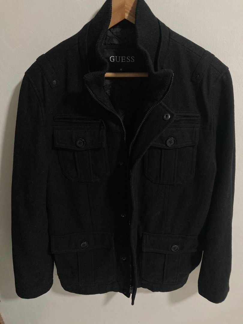 Guess military on sale jacket mens
