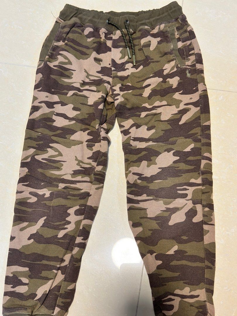 Authentic Polo Ralph Lauren RL Camo Cotton Boys Jogger Pants size