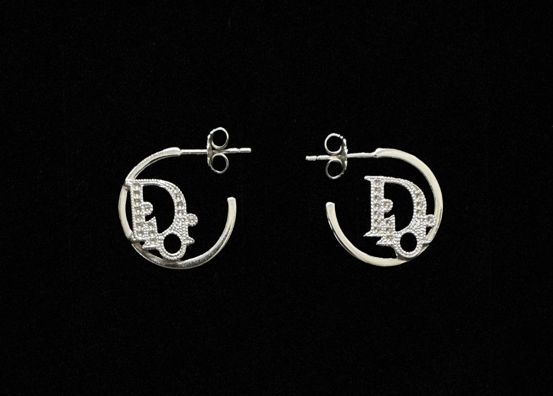 Christian dior hoop earrings hot sale