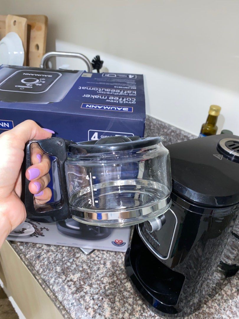 Baumann Grind & Brew Coffee Maker, TV & Home Appliances, Kitchen