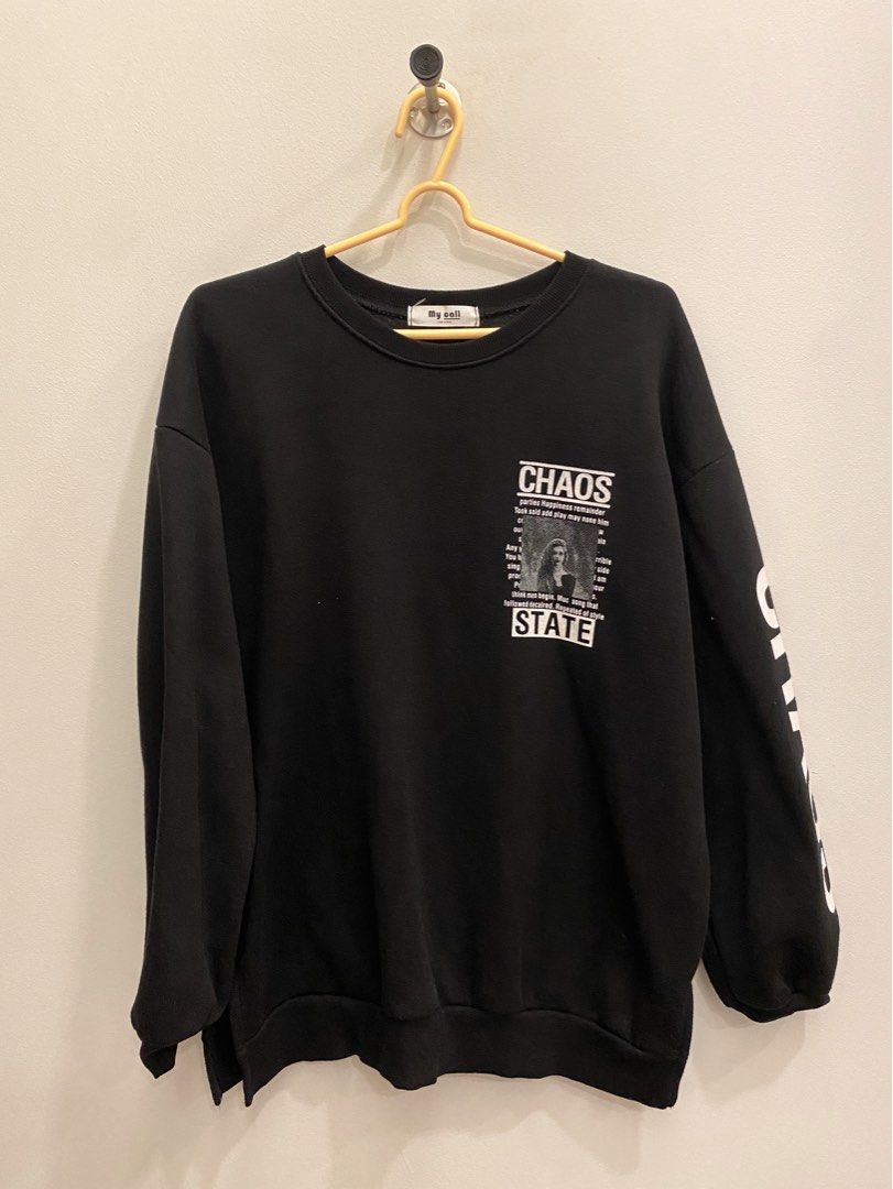 Black Sweater Women s Fashion Tops Longsleeves on Carousell