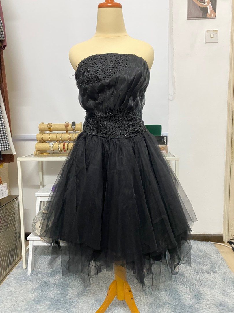Black Tutu Dress, Women's Fashion, Dresses & Sets, Evening Dresses & Gowns  on Carousell