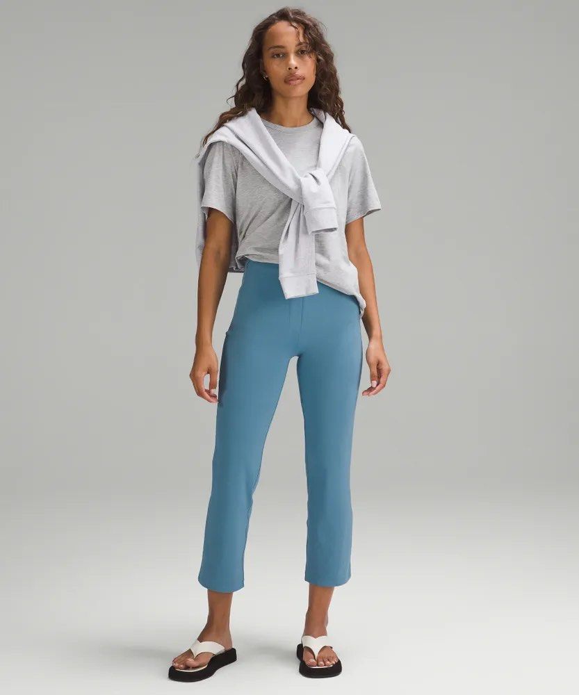 BNWT Lululemon Smooth Fit Pull-on High Rise Crop Pant (Utility Blue)
