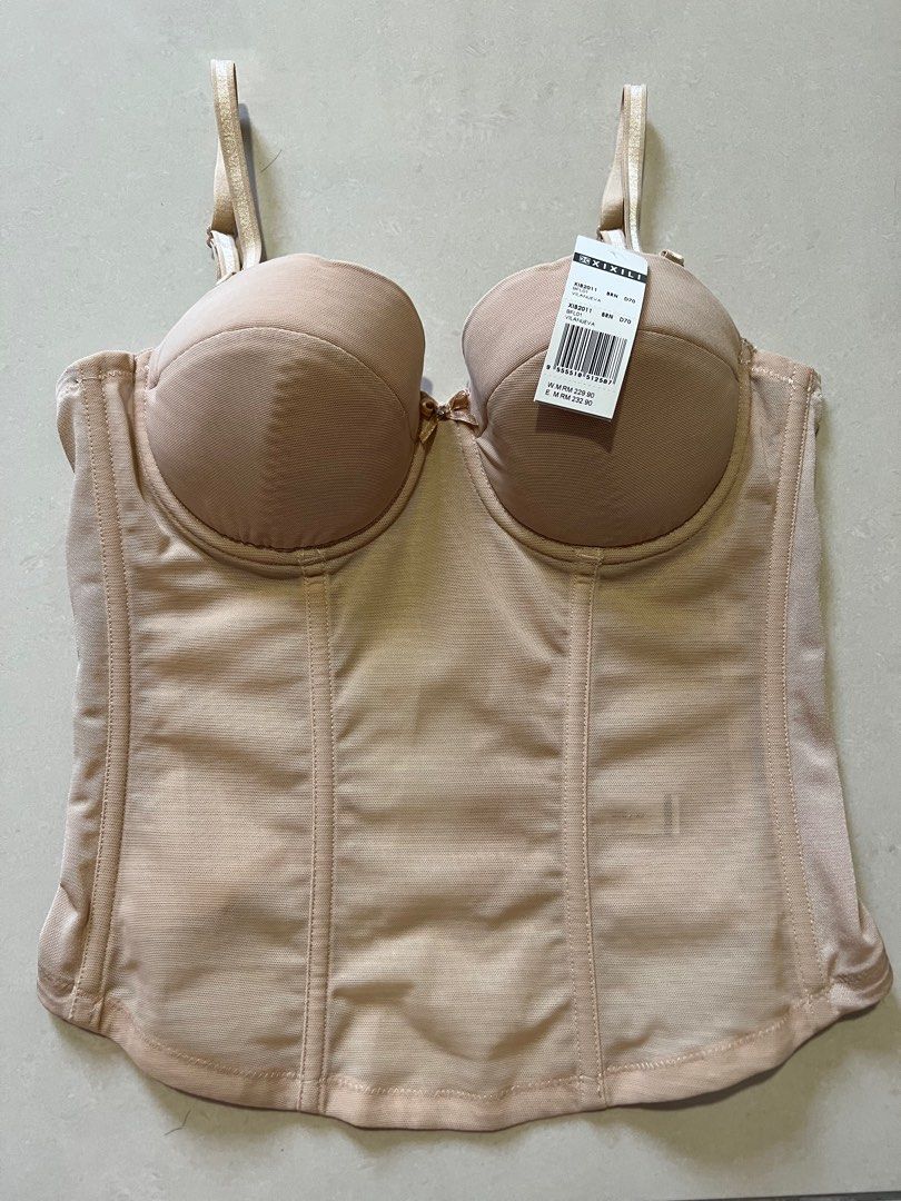 XIXILI VILANUEUVA CORSET DEMI CUP BRA - BEIGE (BENGKUNG), Women's Fashion,  Tops, Other Tops on Carousell