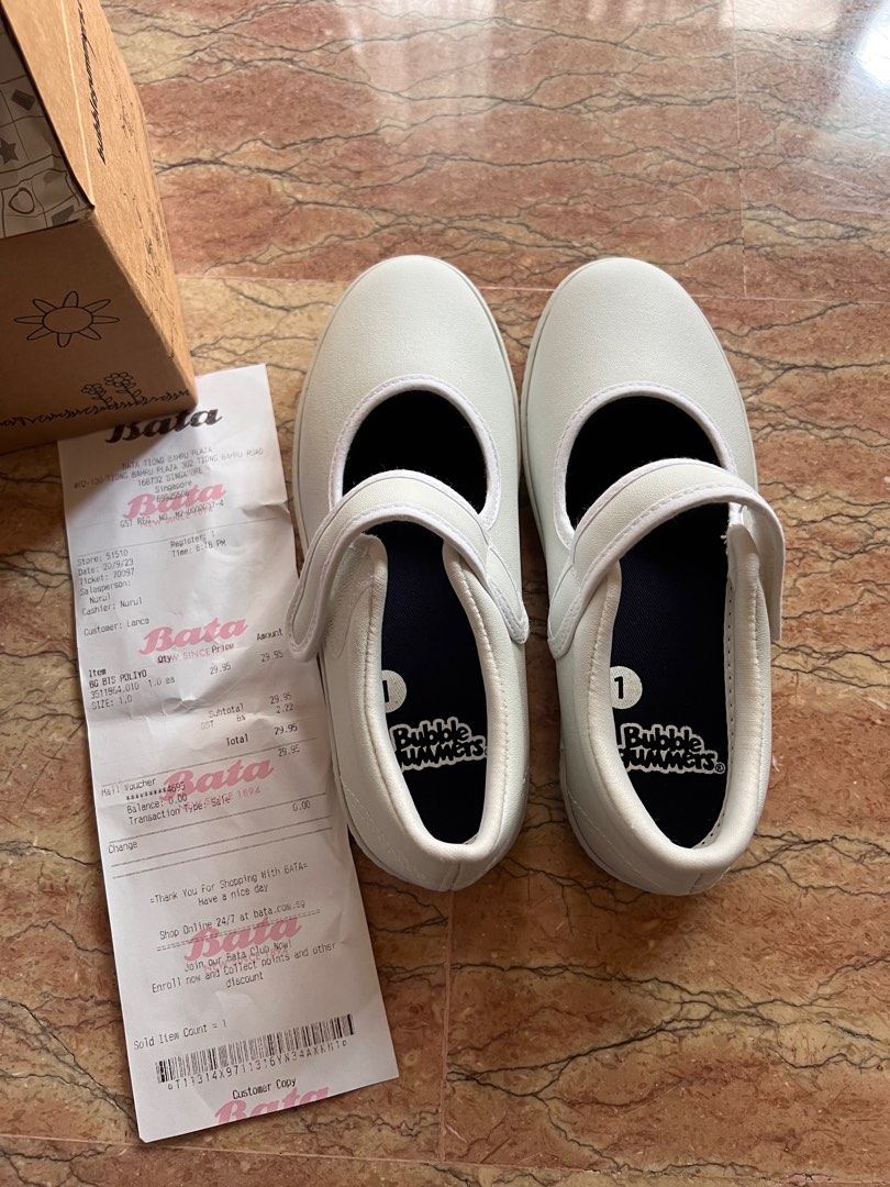 Bubblegummers White Mary Jane School Shoes