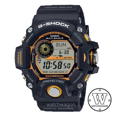 Casio G Shock GW 9400Y 1 RANGEMAN Tough Solar Multiband Triple Sensors Temperature Compass Altitude Barometric Pressure