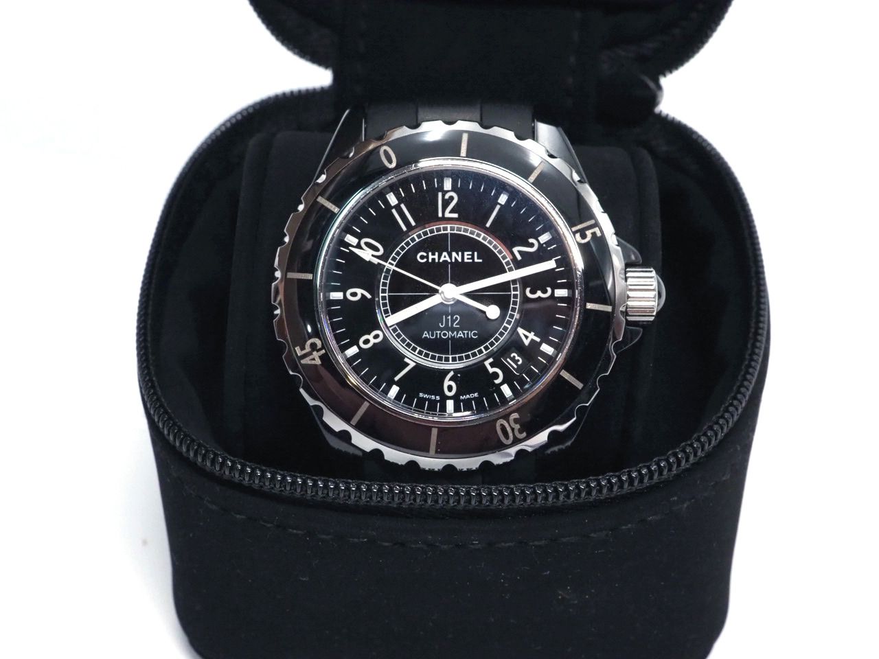 Chanel J12 Collection Automatic Black Ceramic 38mm Watch H0685 Midsize Unisex PE67404