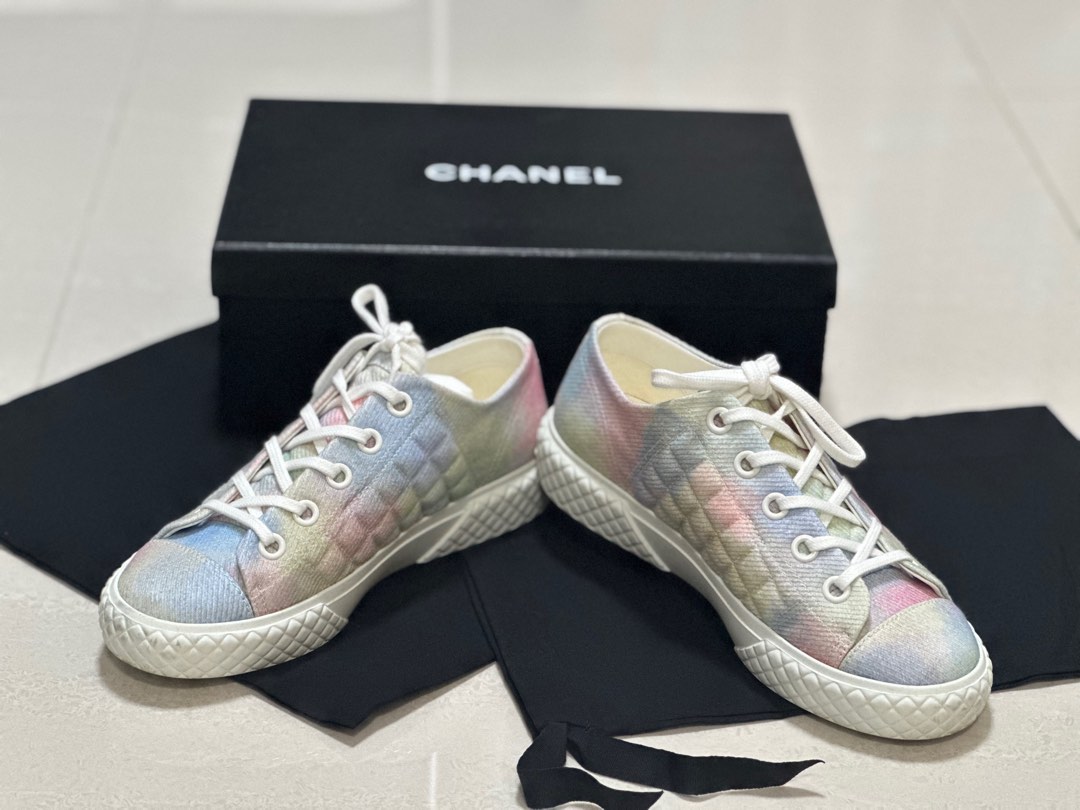 Chanel Rainbow Sneakers size 36, Women's Fashion, Footwear