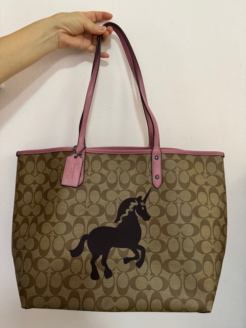 COACH Unicorn Motif Reversible City Tote Luxury Bags Wallets on Carousell