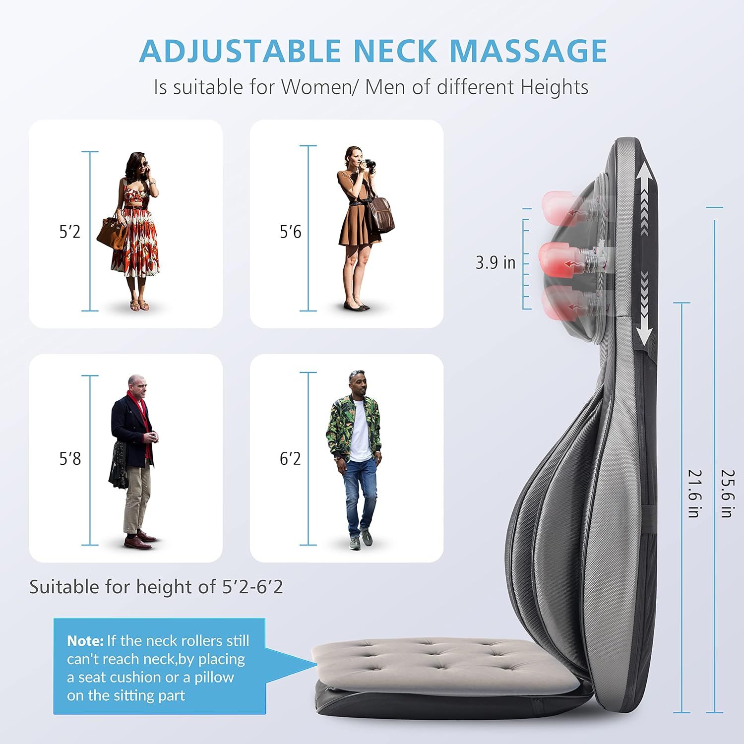 Mo Cuishle Shiatsu Neck & Back Massager Pillow with Heat, Health &  Nutrition, Massage Devices on Carousell